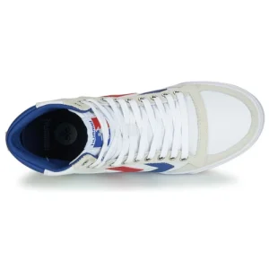 économies garanties Hummel SLIMMER STADIL HIGH Couleur Blanc / Bleu / Rouge 18