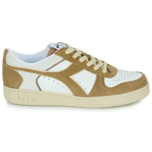 Diadora MAGIC BASKET LOW SUEDE LEATHER Couleur Blanc / Beige Authentic Original licence 10