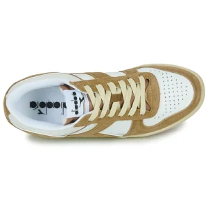 Diadora MAGIC BASKET LOW SUEDE LEATHER Couleur Blanc / Beige Authentic Original licence 18