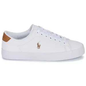 grossiste en ligne Polo Ralph Lauren LONGWOOD-SNEAKERS-LOW TOP LACE Couleur Blanc / Cognac 10