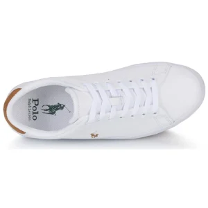 grossiste en ligne Polo Ralph Lauren LONGWOOD-SNEAKERS-LOW TOP LACE Couleur Blanc / Cognac 18